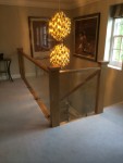 Glass stair balustrade in St Albans (1/3)