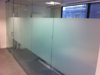 Glass office partition with glass door in North London (2/2)