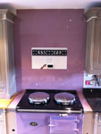 Splashback with a hole cut for a flat screen TV - St Albans